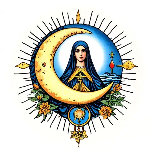 High Priestess Tarot With Crescent Moon