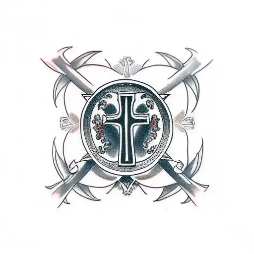 Christian Cross Roses Crown