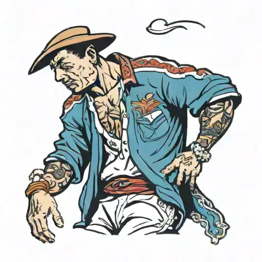 A Small Musclular Man Wearing Cuban Clothes A Small Muscular Man Wearing Japanese Clothes