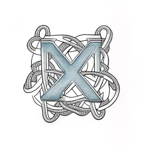 Rosary Intertwined With The Letter Z