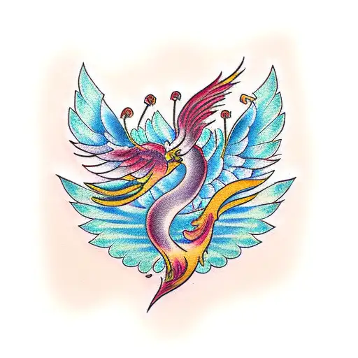 Phoenix With Cherry Blossem Infinitely