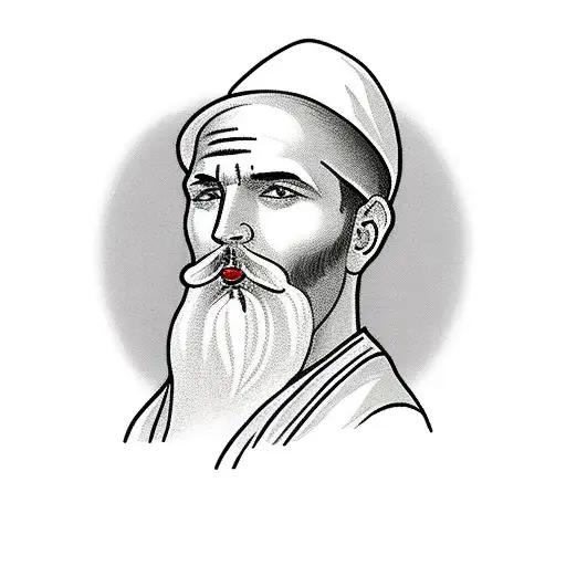 Orthodox Christian Monk Wearing A Robe With Crosses On It