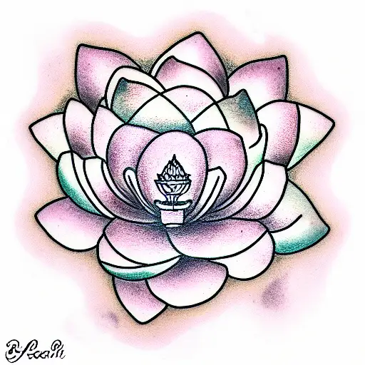 Pearl In A Lotus Flower