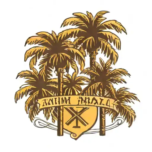 Roman Numerals With Palm Trees