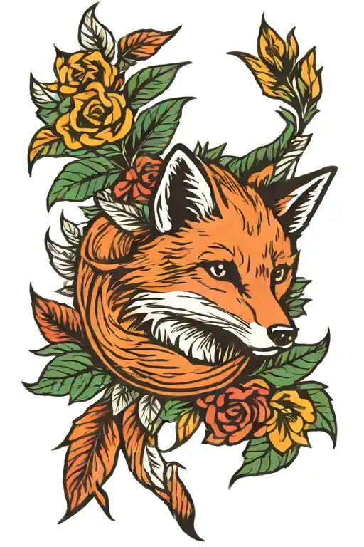 Fox And Laurel Wreath