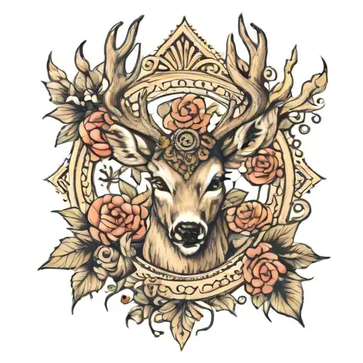 Deer Surrounded Stylus Femme