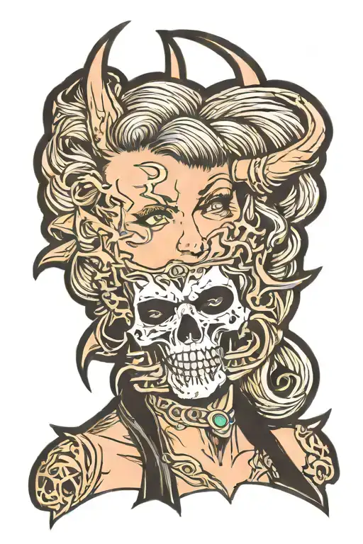 Rhea Ripley Wwe With Horns Licking Skull