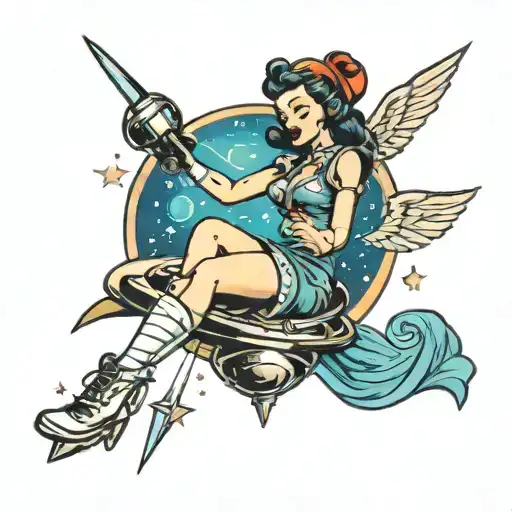 Pin Up Space Girl