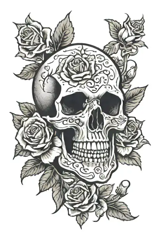 Skull And Roses