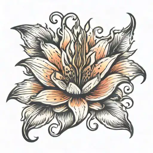 Heart In The Middle Of A Fire Lily Flower