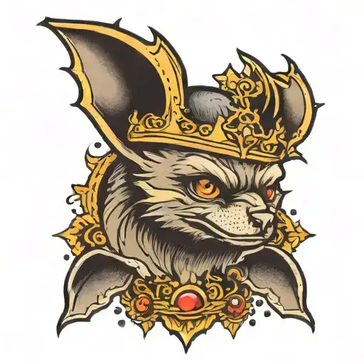 Bat Wearing Crown