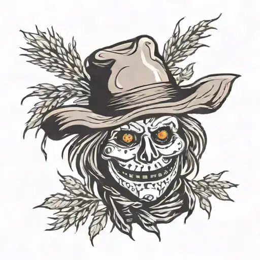 Halloween Scarecrow Head On Arm