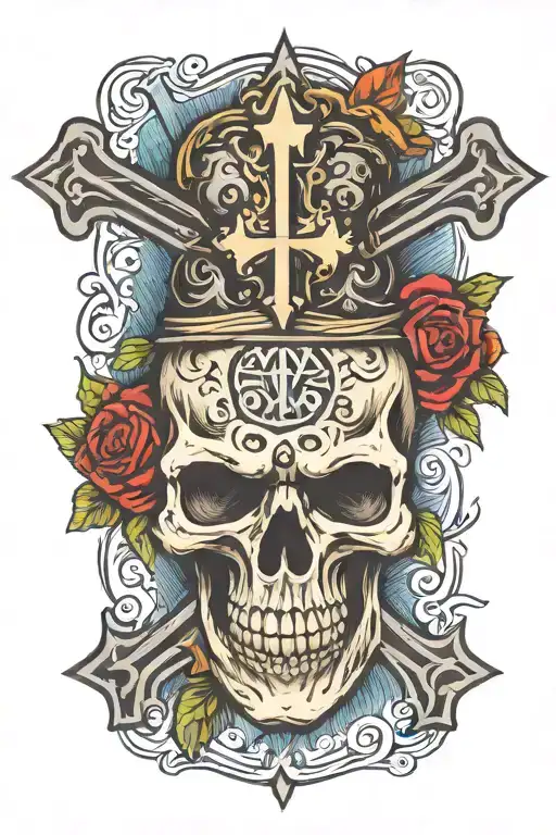 Skull With Cross
