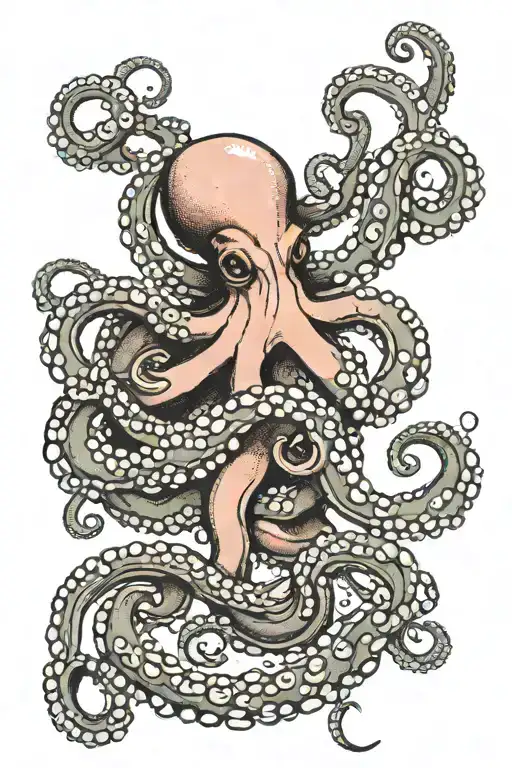 Octopus With Aubrey Madison And Kinsley Spelled In Tentacles