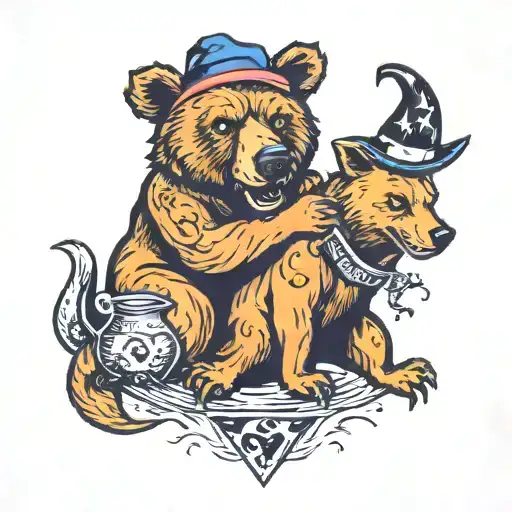 Bear And Ugly Witch