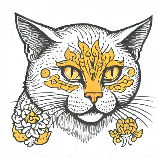 White Cat With Yellow Eyes