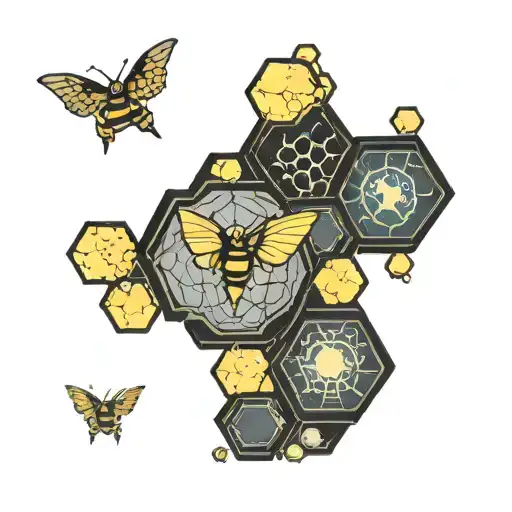 Honeycomb Patter With Pokemon Map