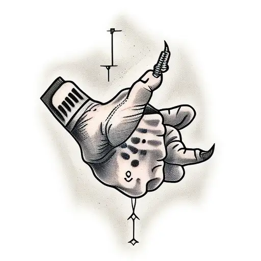 Skeleton Hand With A Bomb