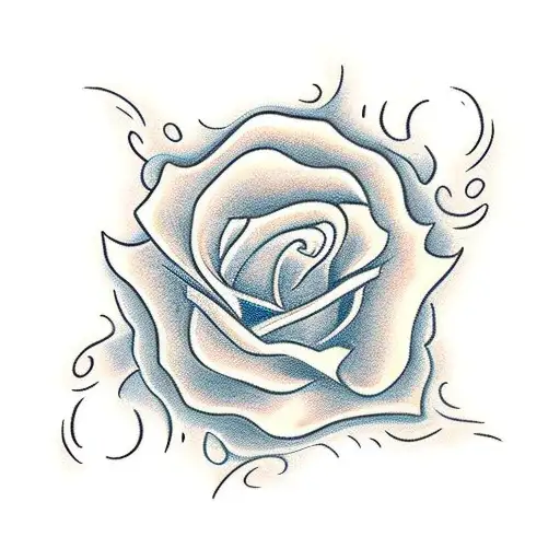 Flames With Roses On Clock