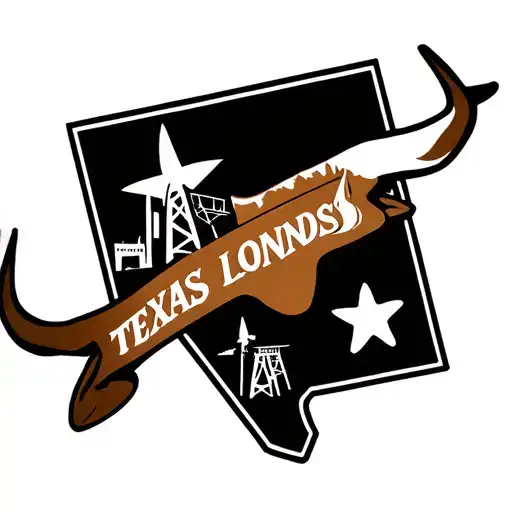 Texas Longhorns Logo With Oil Rigs Inside