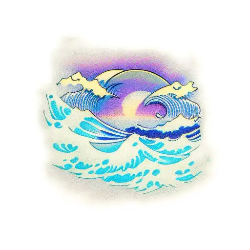 Eyes Through Wave On Beach