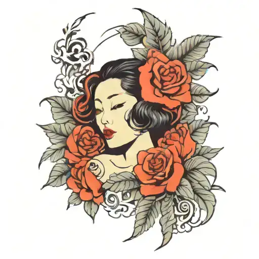 Asian Female Sad No Leaves No Roses