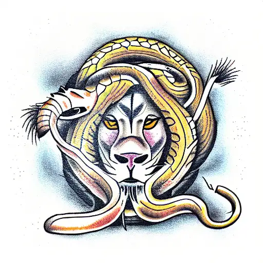The Lion Kills The Snake