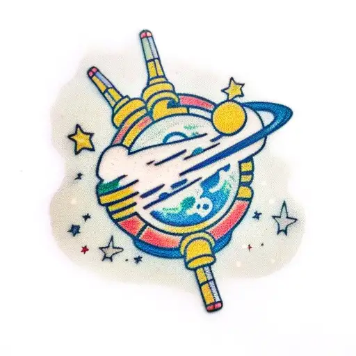 Space Lego Minifigure With Space Background