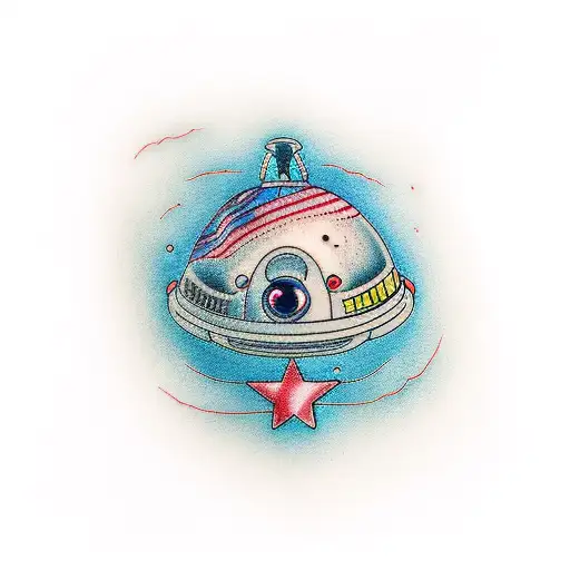 Alien In A Flying Saucer