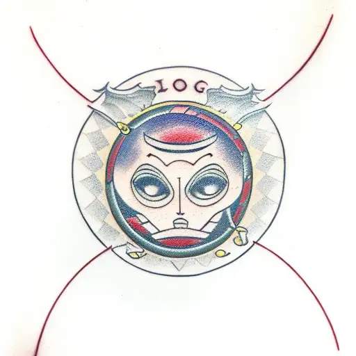 A Circle With A Single Closed Eye In The Middle