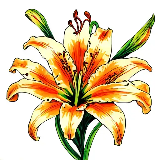 2 Tiger Lily Flowers