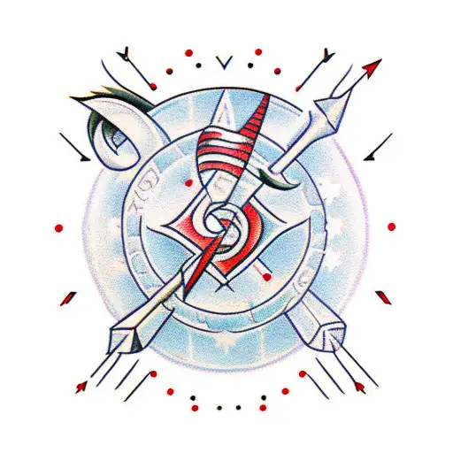 Arrow With A 13 And A 5