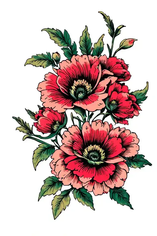 Flowers In The Background