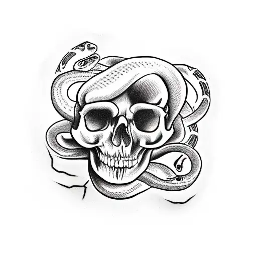 2 Snakes In A Human Skull 47