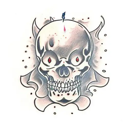 Scary Face And Candle