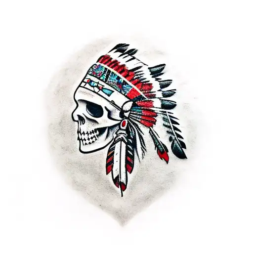 Native American Skull Girl