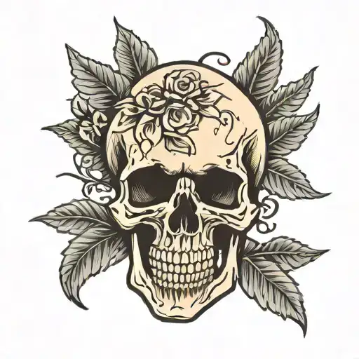 Vines Wings Skull