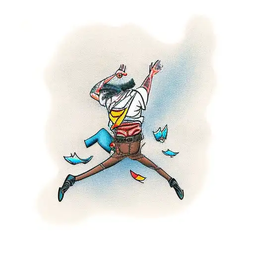 Guy Falling From A Skyscraper