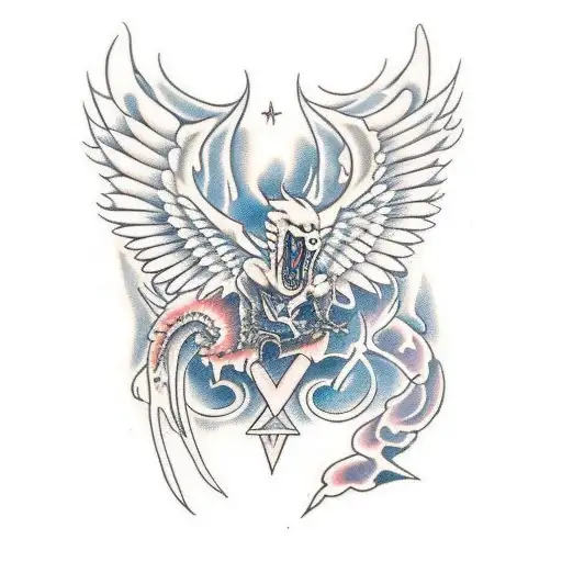 Angel Of Death With Dragon On The Side