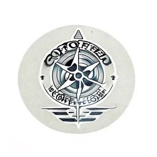 A Cup Of Coffee And The Biohazard Symbol