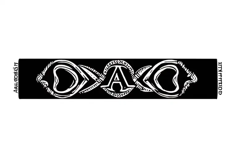 A Symbol Tattoo Around The Wrist Band