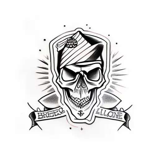 Skull Bold Line Work