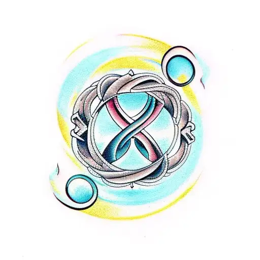 Aquarius Sign And Infinity Symbol Combined