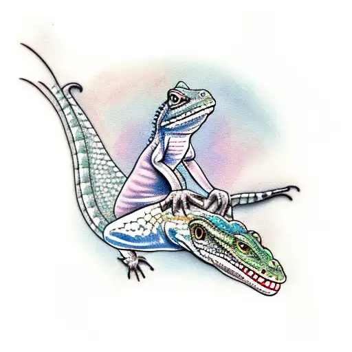 Lizard With The Word Bubba Inside