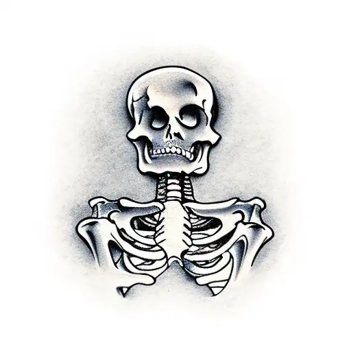 Skeleton Smoking A Joint With Mushrooms