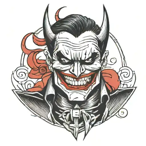 A Portrait Of Batman Who Laughs With A Twisted Smile