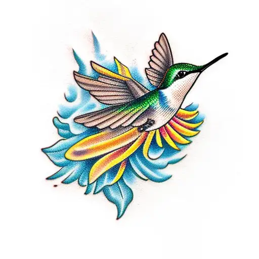 Hummingbird With Dandelions