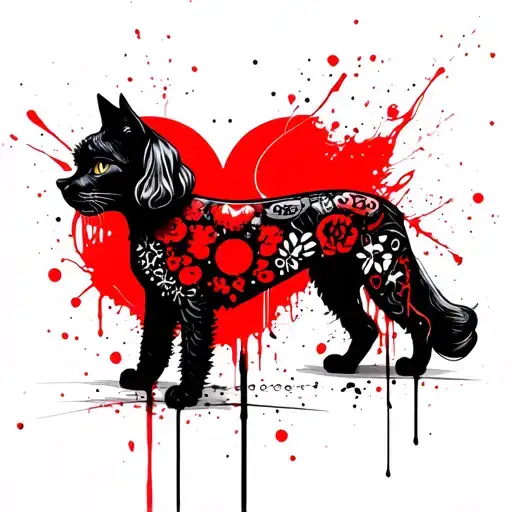 Mother Daughter Power Courage Love Support Rock Poodle Cat