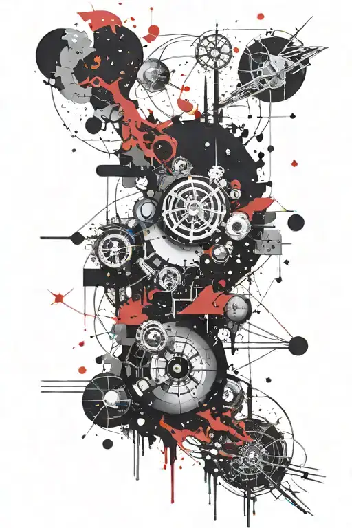 A Creative Tattoo Idea Incorporating A Intelligence With Constellations Or Galaxies Or Engineering