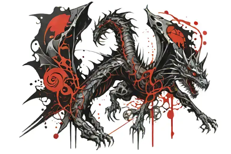 Long Dragon With Red Eyes
